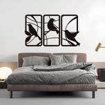 دیوارکوب مدل چوبی پرنده  کد T64-1 مجموعه سه عددی