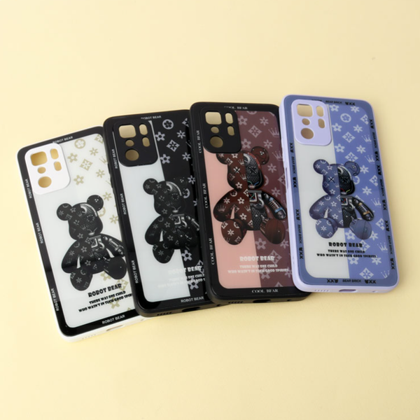 قاب پشت گلسی Robot Bear محافظ لنزدار Xiaomi Poco X3 GT