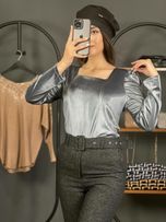 شومیز مخمل یقه خشتی1287