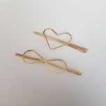 گیره مو زنانه مدل قلب و بی نهایت بسته 2 عددی*991