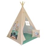 چادر بازی کودک مدل سرخپوستی طرح حیوانات سافاری PT504