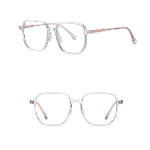 فریم عینک طبی چند ضلعی مدل TR-LD215C26-P81 مناسب برای صورت گرد و بیضی