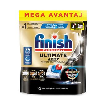 قرص ماشین ظرفشویی فینیش&nbsp;مدل Ultimate Plus مجموعه 75 عددی