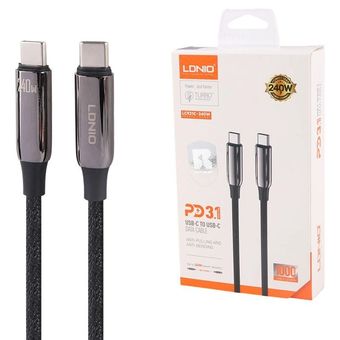 کابل تبدیل  USB-C به USB-C الدینیو مدل LC921C 240W طول 1 متر