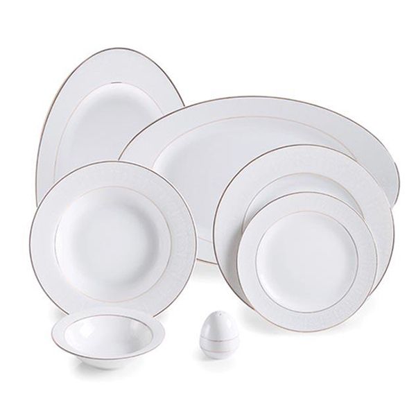 سرویس 102 پارچه چینی زرین ایران سری ایتالیا اف مدل صدف درجه عالی