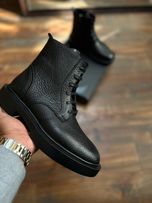 بوت‌ چرم طبیعی مشکی Forli کد sho186