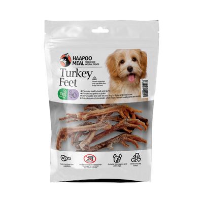 تشویقی سگ هاپومیل مدل پای بوقلمون Turkey Feet M وزن 120 گرم