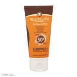 کرم ضد آفتاب رنگی سان سیف، مدل SPF50، مناسب پوست چرب، مختلط و دارای آکنه تنالیته رنگ روشن و حجم 50 میلیلیتر، محافظت کننده در ب