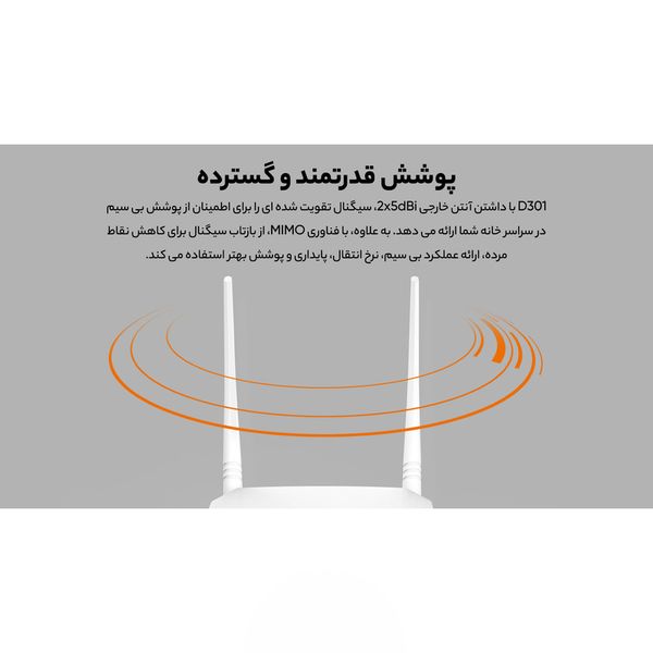 مودم روتر ADSL2 Plus تندا مدل D301