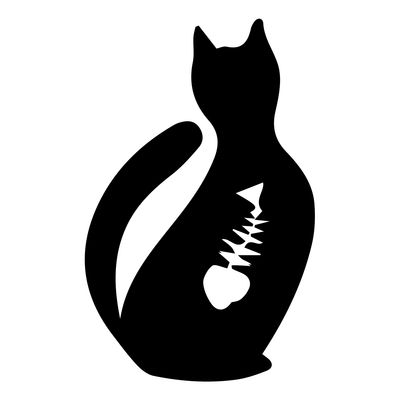 استیکر یخچال صالسو آرت طرح fish in cat az