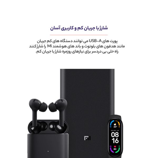 پاوربانک شیائومی مدل PB2050SZM ظرفیت 20000 میلی آمپر ساعت