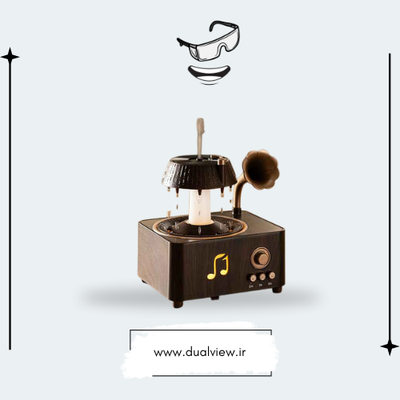اسپیکر بخور گرامافونی | ترکیب نوستالژی صدا و باران مصنوعی در یک دکوری خارق‌العاده