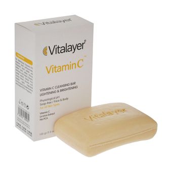 پن شستشو غیر صابونی ویتامین سی ویتالیر | مناسب برای انواع پوست وزن 100 گرم