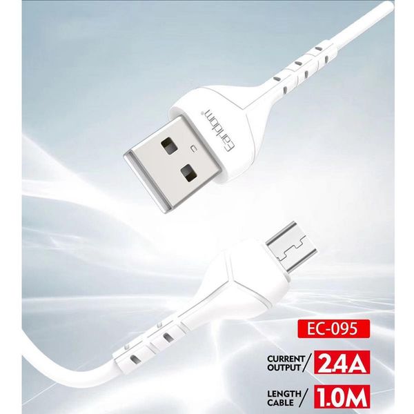 کابل تبدیل USB به MicroUSB ارلدام مدل EC-095OM طول 1 متر