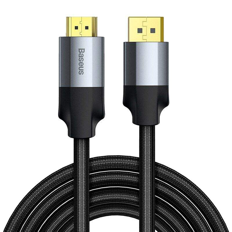 کابل HDMI2.0 بیسوس مدل CAKSX-E0G طول 5 متر - 4K@60Hz کنفی-مشکی (بدون نویز)