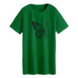 تی شرت لانگ زنانه مدل پروانه