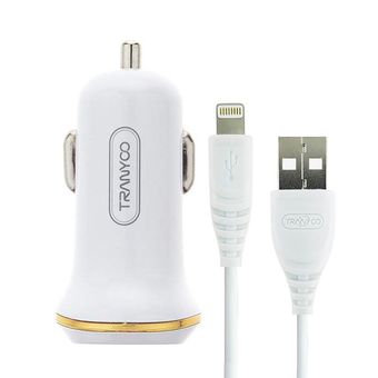 شارژر فندکی ترانیو مدل C11 به همراه کابل تبدیل USB به لایتنینگ
