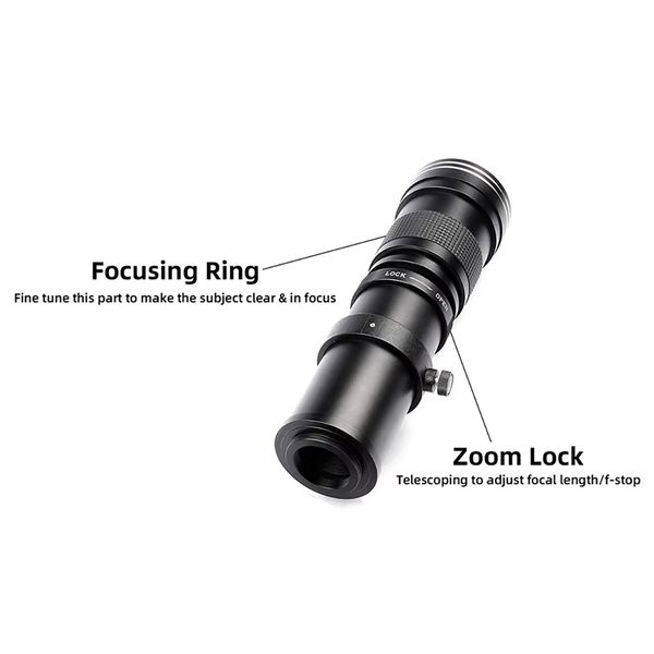 لنز دوربین لایت داو مدل Super Telephoto Zoom 420-800mm MF f8.3~16 مناسب برای دوربین های کانن