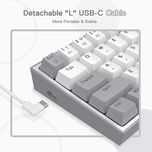 Keyoard Gaming REDRAGON K617 FIZZ Gray - White