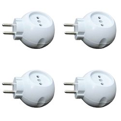 سه راهی برق اطلس مدل تپل بسته 4 عددی