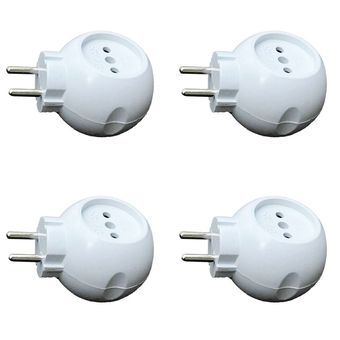 سه راهی برق اطلس مدل تپل بسته 4 عددی