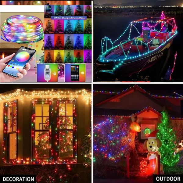 ریسه ال ای دی مدل فول کالر هوشمند بلوتوثی کد RGB IC usb 5v طول 10 متر