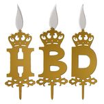 شمع تولد طرح HBD مجموعه 3 عددی