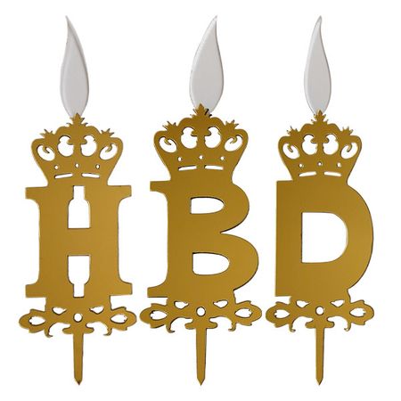 شمع تولد طرح HBD مجموعه 3 عددی