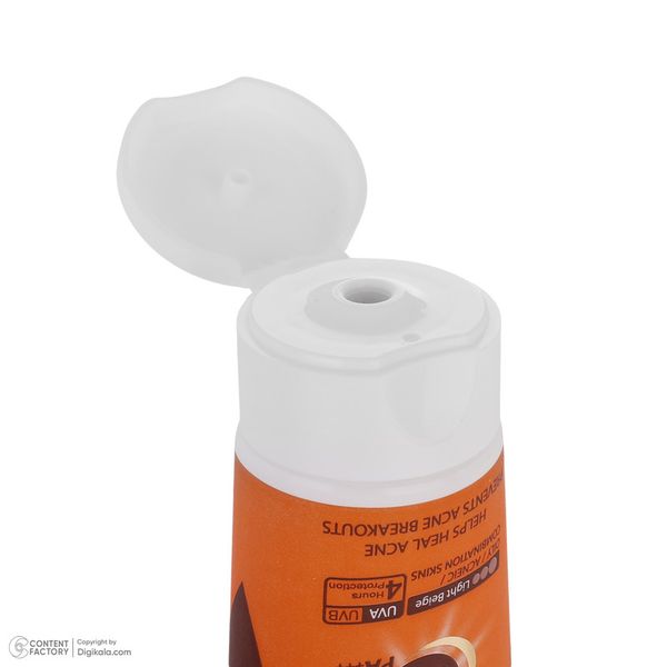 کرم ضدآفتاب رنگی سان سیف، مدل 35 SPF، مناسب پوست چرب، جوشدار و مختلط تنالیته رنگ روشن و حجم 50 میلیلیتر، محافظت کننده در برابر