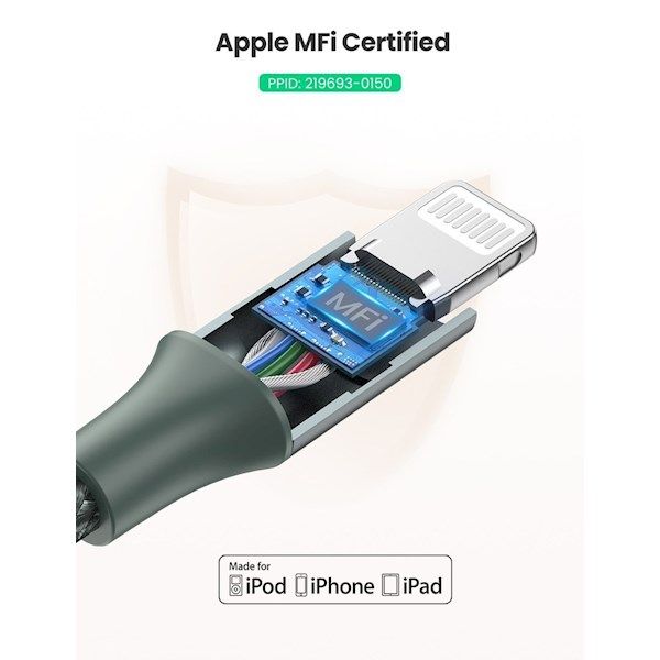 کابل تبدیل USB-C به لایتنینگ یوگرین مدل 80564-US304 طول 1 متر