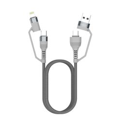 کابل تبدیل USB/TYPE-C به TYPE-C/لایتنینگ Hatron مدل HC450P طول 1متر