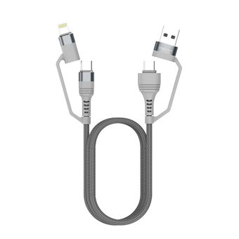 کابل تبدیل USB/TYPE-C به TYPE-C/لایتنینگ Hatron مدل HC450P طول 1متر