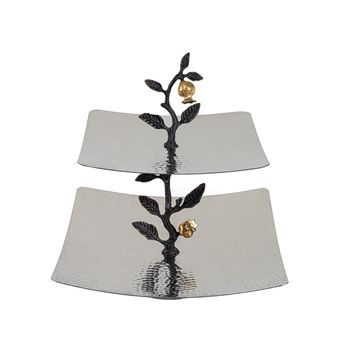 شیرینی خوری گلدکیش دوطبقه مدل روبی کد GK879111-1