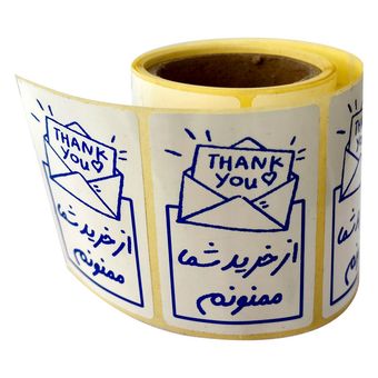 برچسب مدل تشکر از خرید طرح ممنونم بسته 100 عددی
