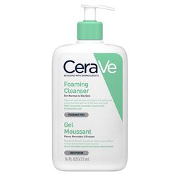 ژل شستشو صورت سراوی مدل foaming cleanser مناسب پوست نرمال تا چرب حجم 473 میلی لیتر اصل فرانسوی