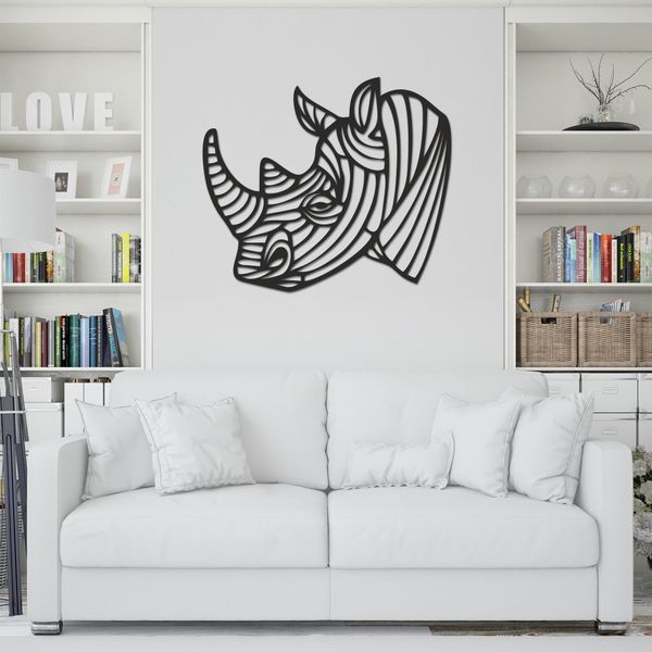 استیکر چوبی طرح کرگدن