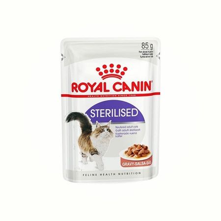غذای پوچ گربه بالغ عقیم شده رویال کنین مدل STERILISED وزن 85 گرم