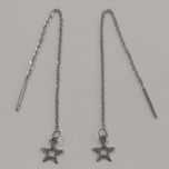 گوشواره زنانه استینلس استیل مدل بخیه طرح ستاره کد sta111