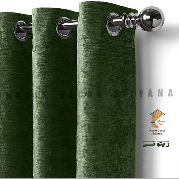 پرده نوین دکور سیلوانا مدل مخمل شانل 18 سایز 180 × 140 سانتی متر 