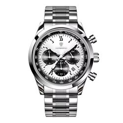 ساعت مچی عقربهای کوارتز مردانه بین باند مدل الماسی کورنوگراف سه موتور فعال کد 100