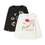 تی شرت آستین بلند دخترانه مدل MDSS-CF8403 مجموعه دو عددی