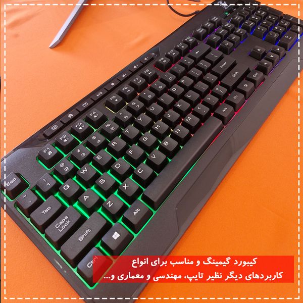 کیبورد پی های تک مدل RGB x260 Professional