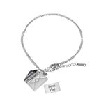 گردنبند زنانه مدل پاکت نامه عاشقانه love you