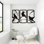 دیوارکوب مدل چوبی پرنده  کد T64-1 مجموعه سه عددی