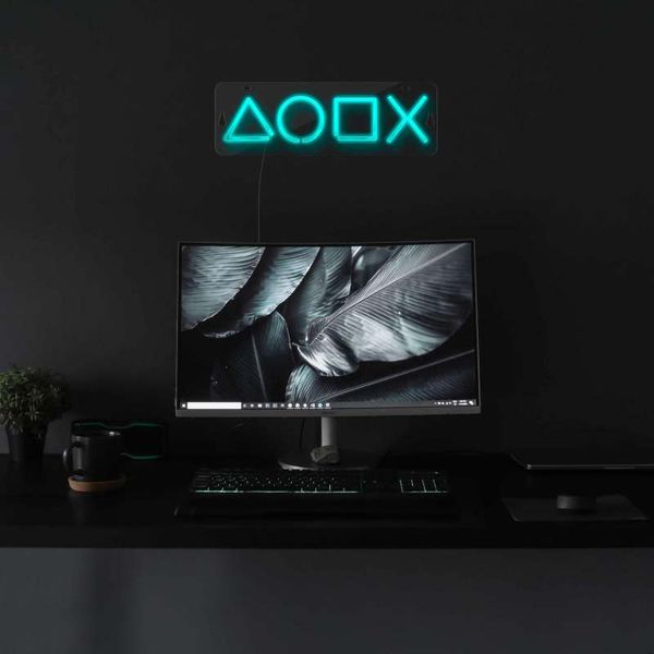 چراغ نئونی دیواری آرن تیم طرح آیکون دسته پلی استیشن کد3