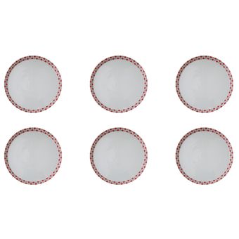 بشقاب زی مدل فرم اس کد 12 روشان درجه یک بسته 6 عددی	