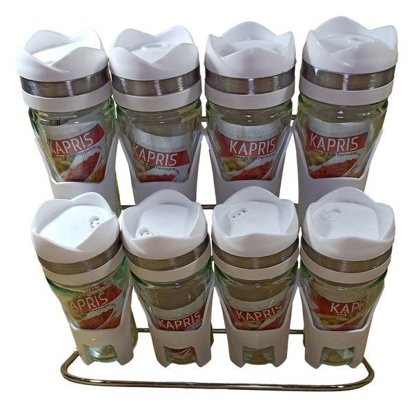 ست جا ادویه 8 پارچه کاپریس مدل فلورا کد WGW8