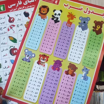 پوستر آموزشی جدول ضرب سایز بزرگ