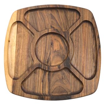 اردوخوری چوبی گردو پنج خانه "مجلل" ( سینی سرو )