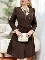 پیراهن مزونی یقه تور 2418